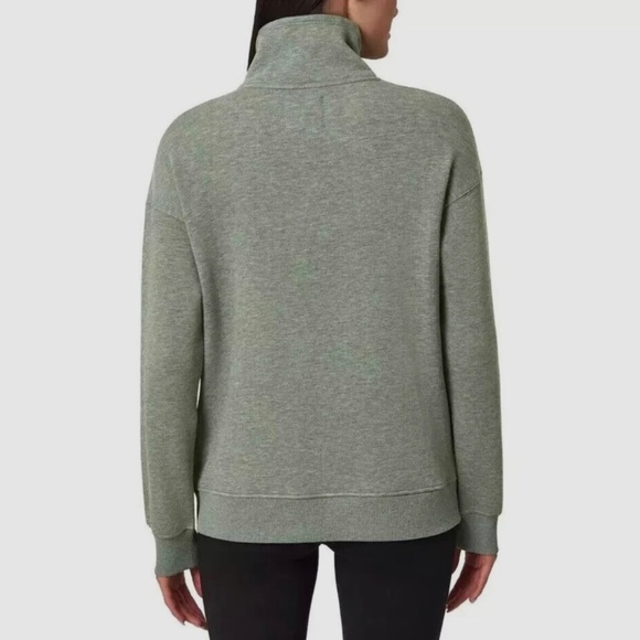 Mondetta Women's Heathered Full-Zip Fleece Jacket Heather Green Sz L Quick Ship - Picture 2 of 5